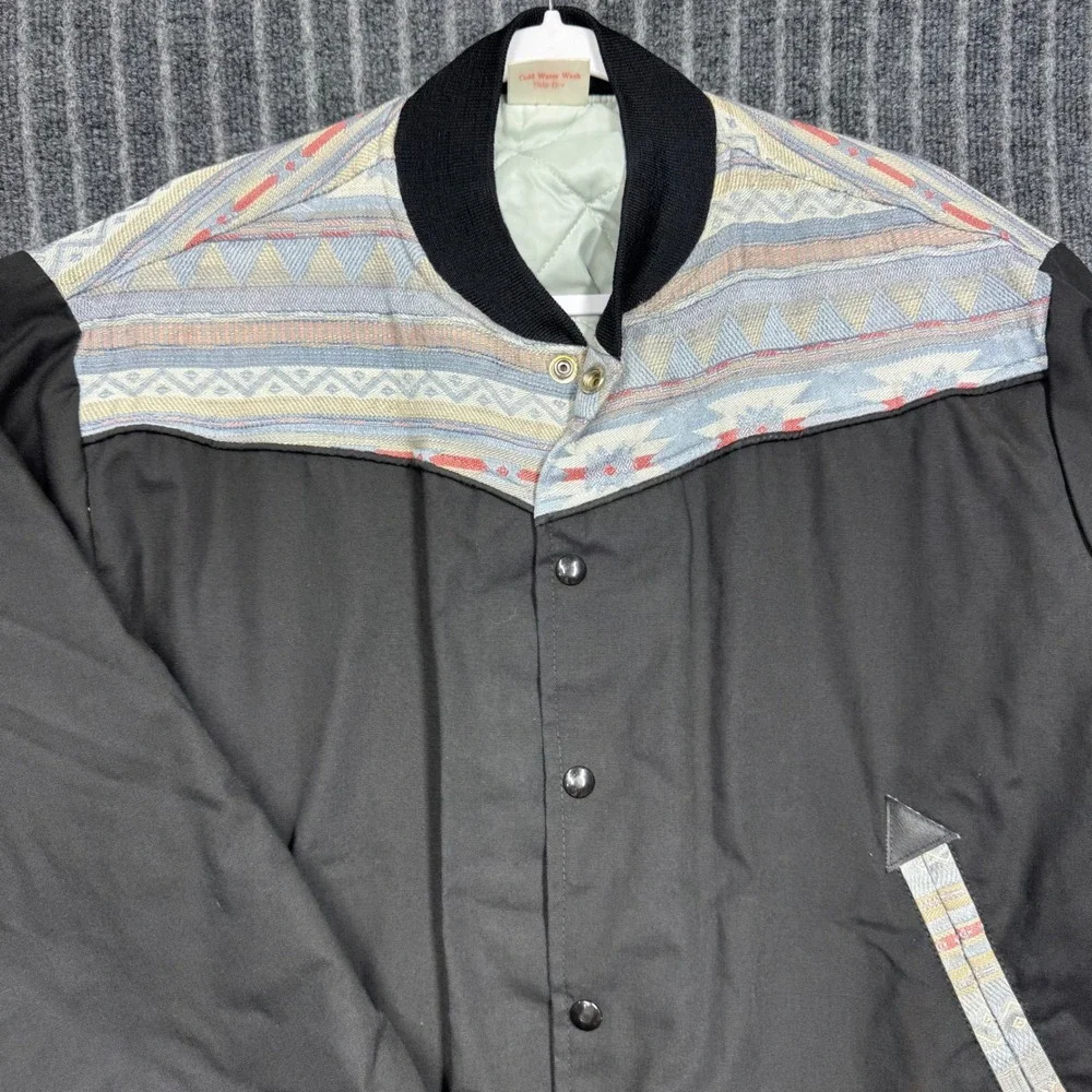 Jackets By Pride Minot, ND Bomber Jacket Large Black Western Vintage (2169)